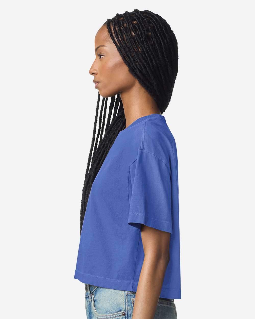 Women's Garment-Dyed Heavyweight Cropped Tee | AA 1302GD: Faded Powder Pink / M
