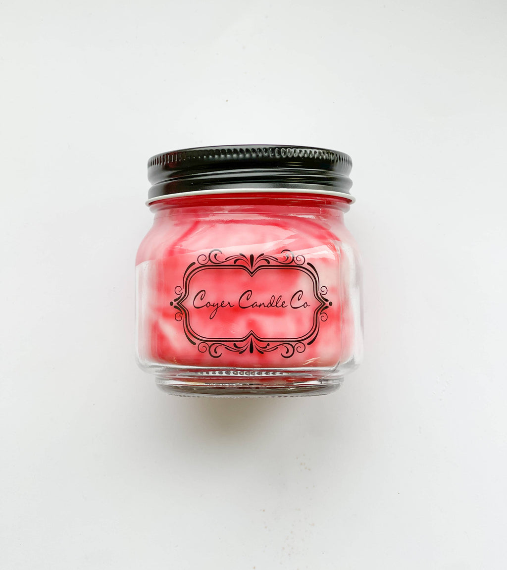 8 oz. Mason Jar Candles - Summer Collection: Need barcode added to warning label / Beach Day