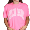 LM-PD-1001 Polka Dot Adult Neon Pink Comfort Colors Tee: Neon Pink / Medium