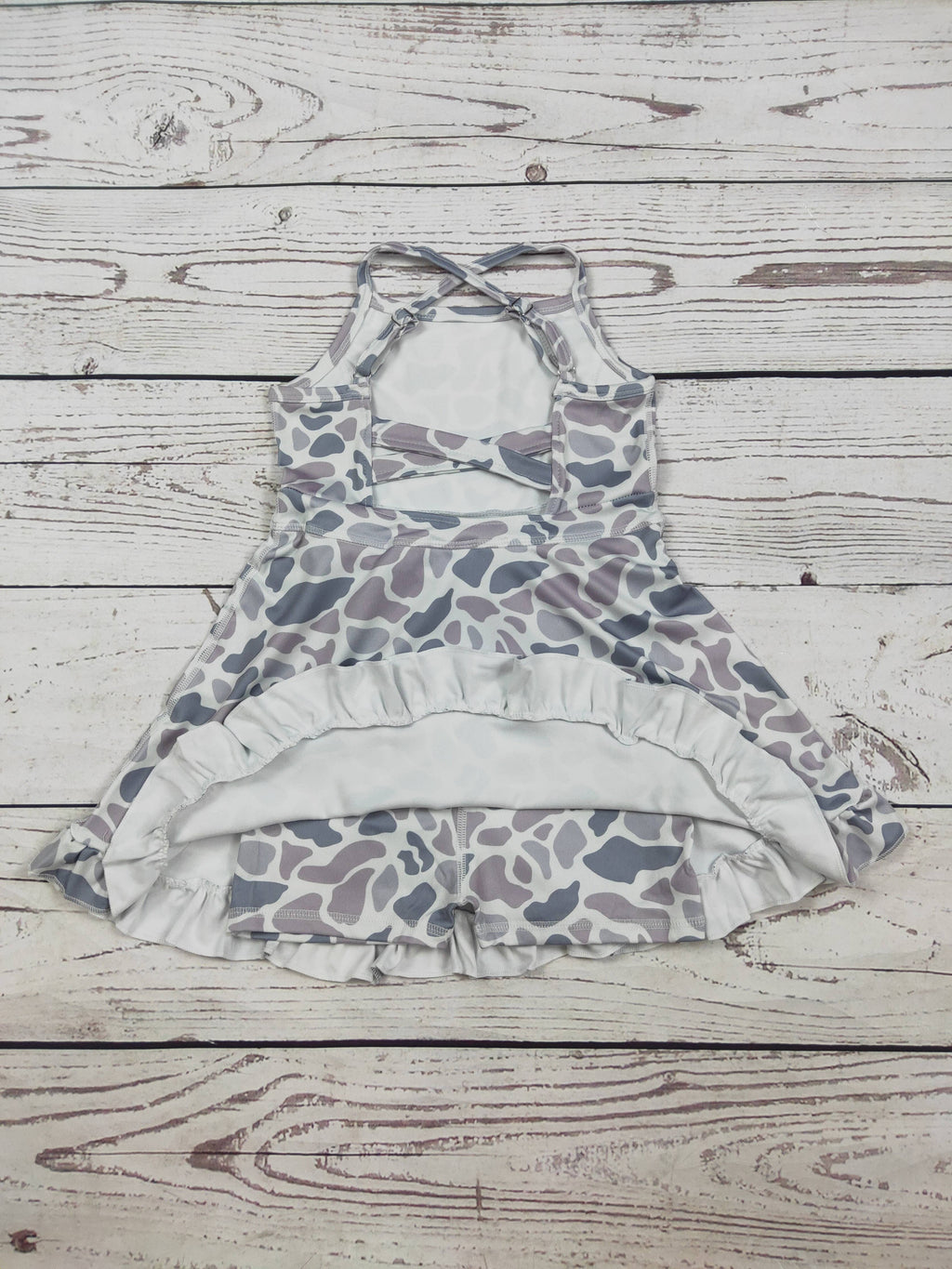 Baby Girls Camouflage Printed Athletic Dresses: 7-8T