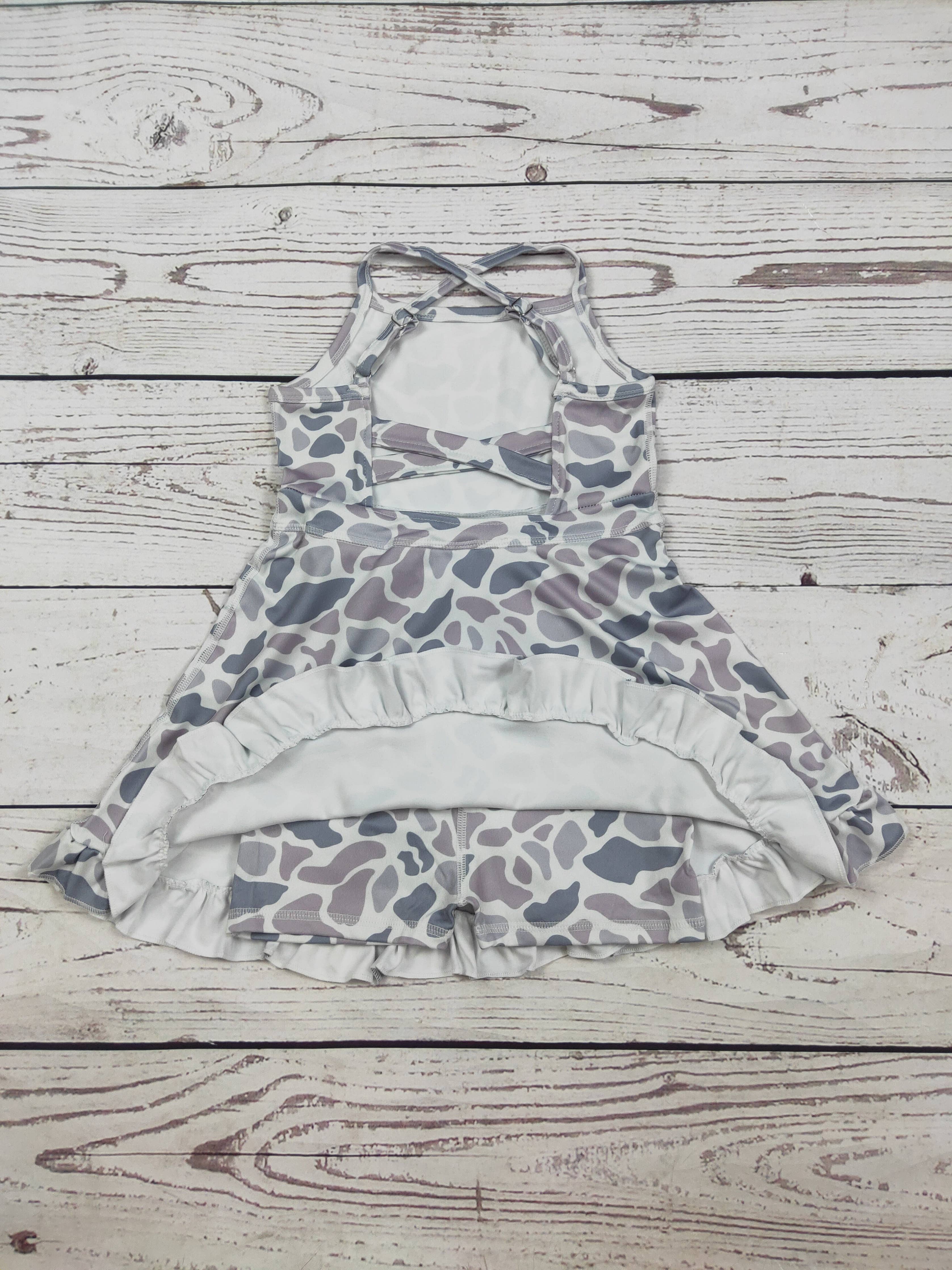 Baby Girls Camouflage Printed Athletic Dresses: 6-7T