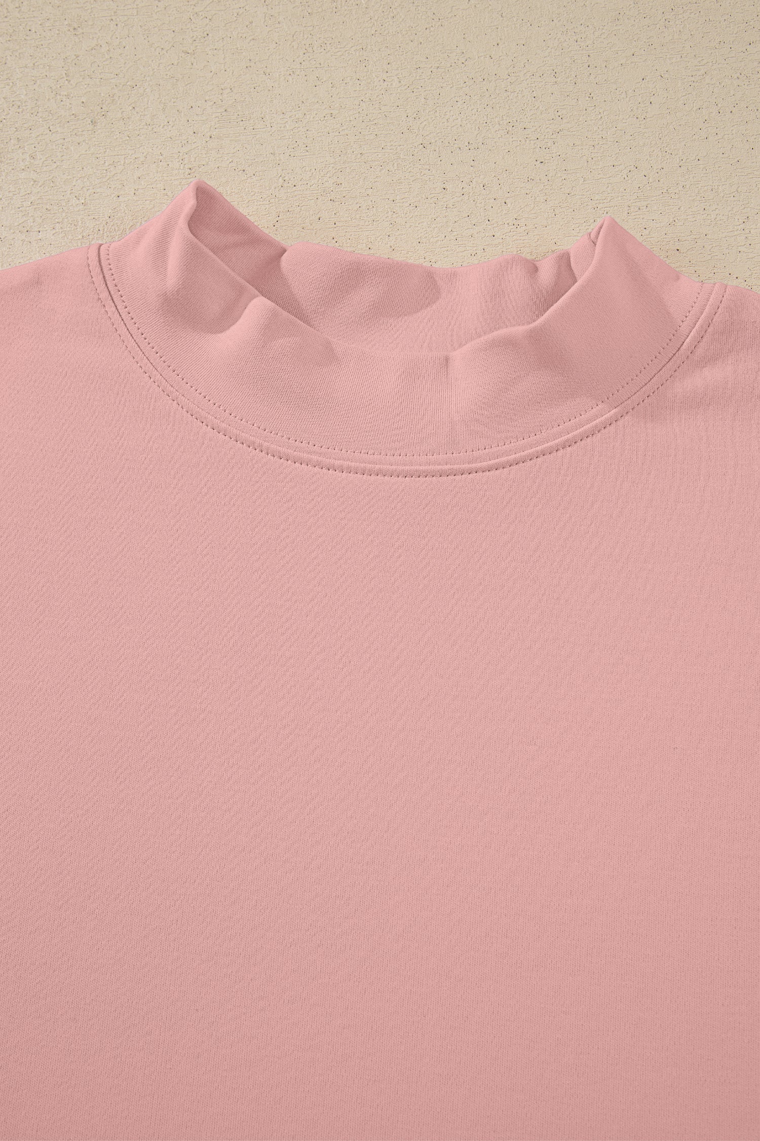 Solid High Neck Oversize Tee