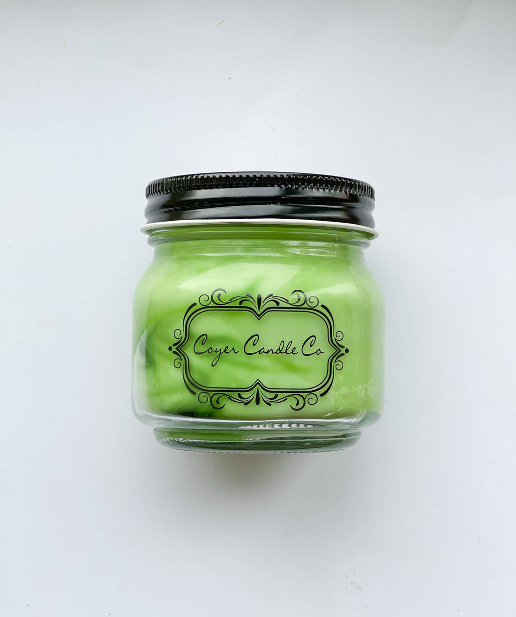 8 oz. Mason Jar Candles - Signature Collection: Add barcode to warning label / Pecans 'n Maple Syrup