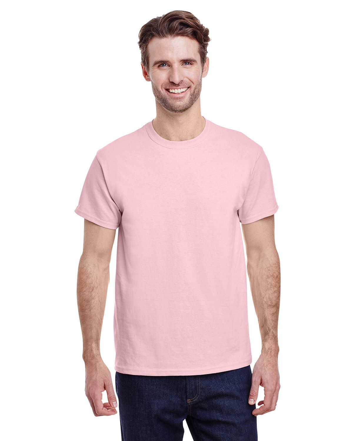 Gildan Adult Heavy Cotton Blank T-Shirt | 5000: LIGHT PINK / XL