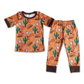 Short sleeve cactus boots boy boutique pajamas