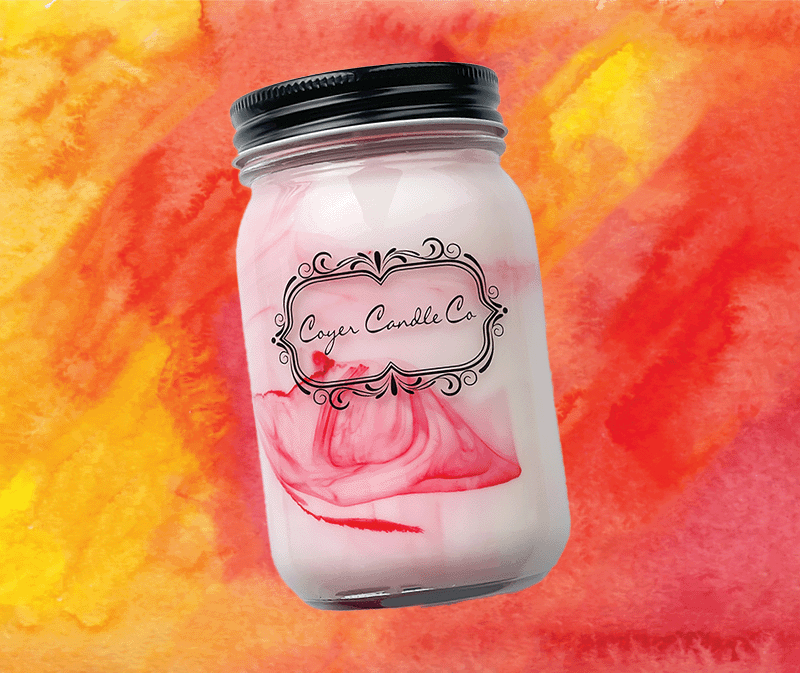 16 oz. Pint Mason Jar Candles - Summer Collection: Add barcode to warning label / Beach Day