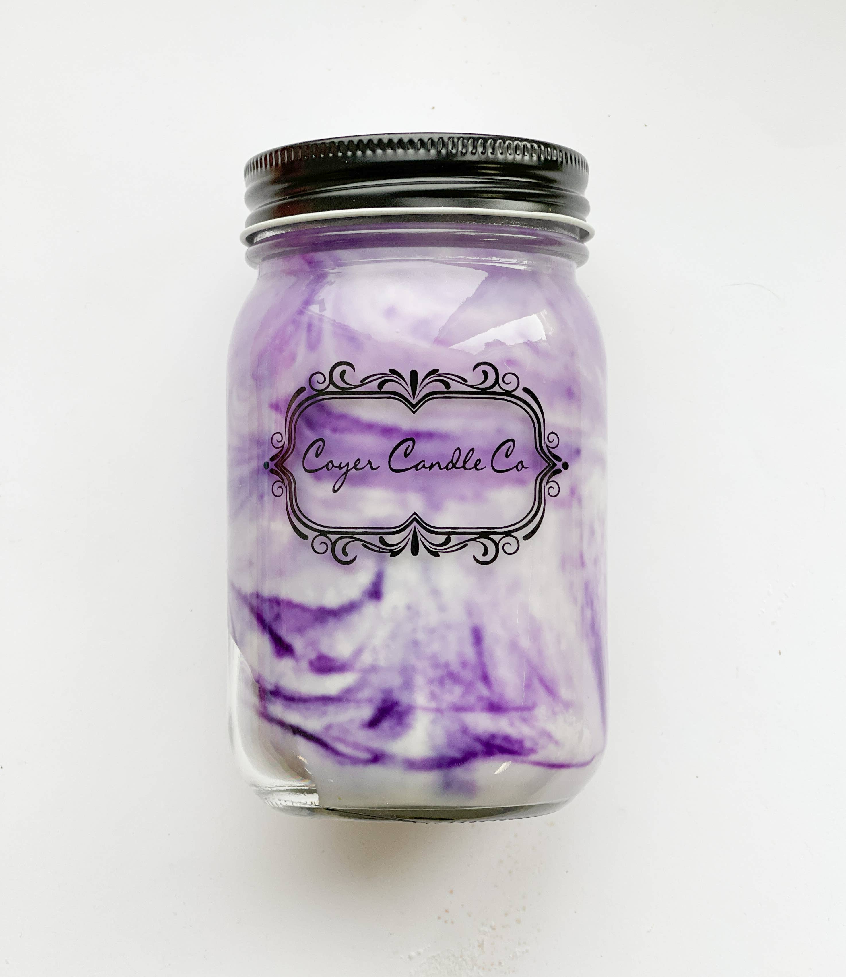 16 oz. Pint Mason Jar Candles - Summer Collection: Add barcode to warning label / Beachglass