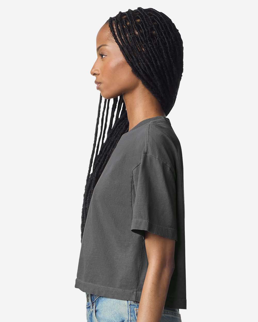 Women's Garment-Dyed Heavyweight Cropped Tee | AA 1302GD: Faded Powder Pink / M