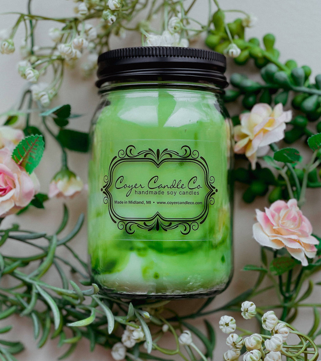 16 oz. Pint Mason Jar Candles - Summer Collection: Add barcode to warning label / Beach Day