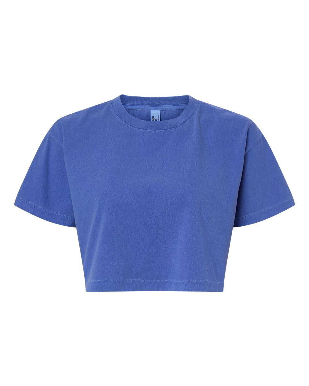 Women's Garment-Dyed Heavyweight Cropped Tee | AA 1302GD: Faded Powder Pink / M