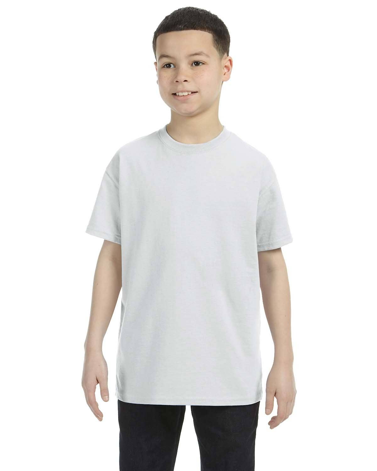 Gildan Youth Heavy Cotton Blank T-Shirt | Kids T Shirt 5000B: LIGHT PINK / M