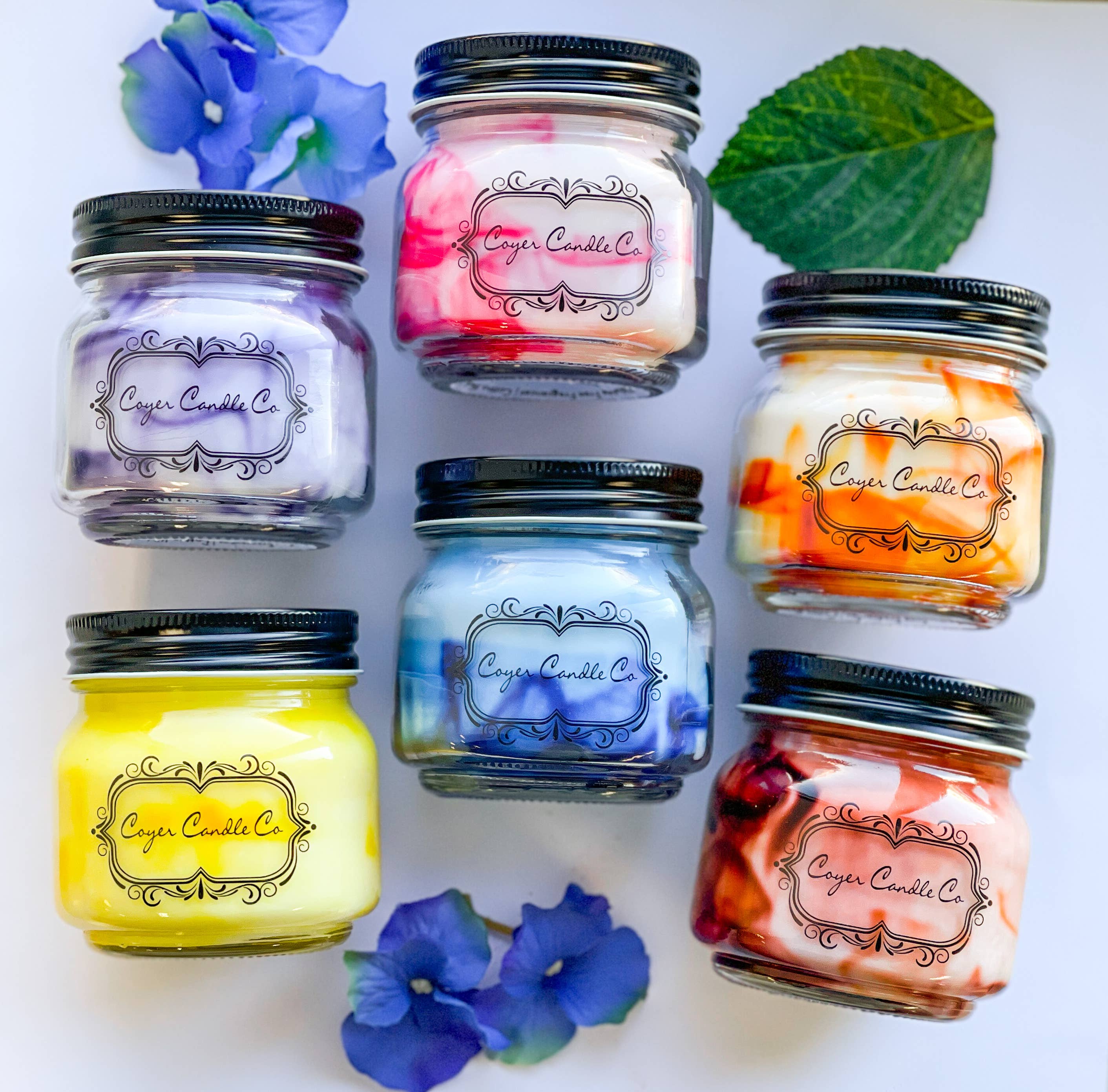8 oz. Mason Jar Candles - Summer Collection: Need barcode added to warning label / Beach Day