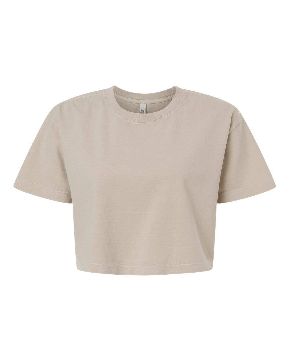 Women's Garment-Dyed Heavyweight Cropped Tee | AA 1302GD: Faded Powder Pink / M