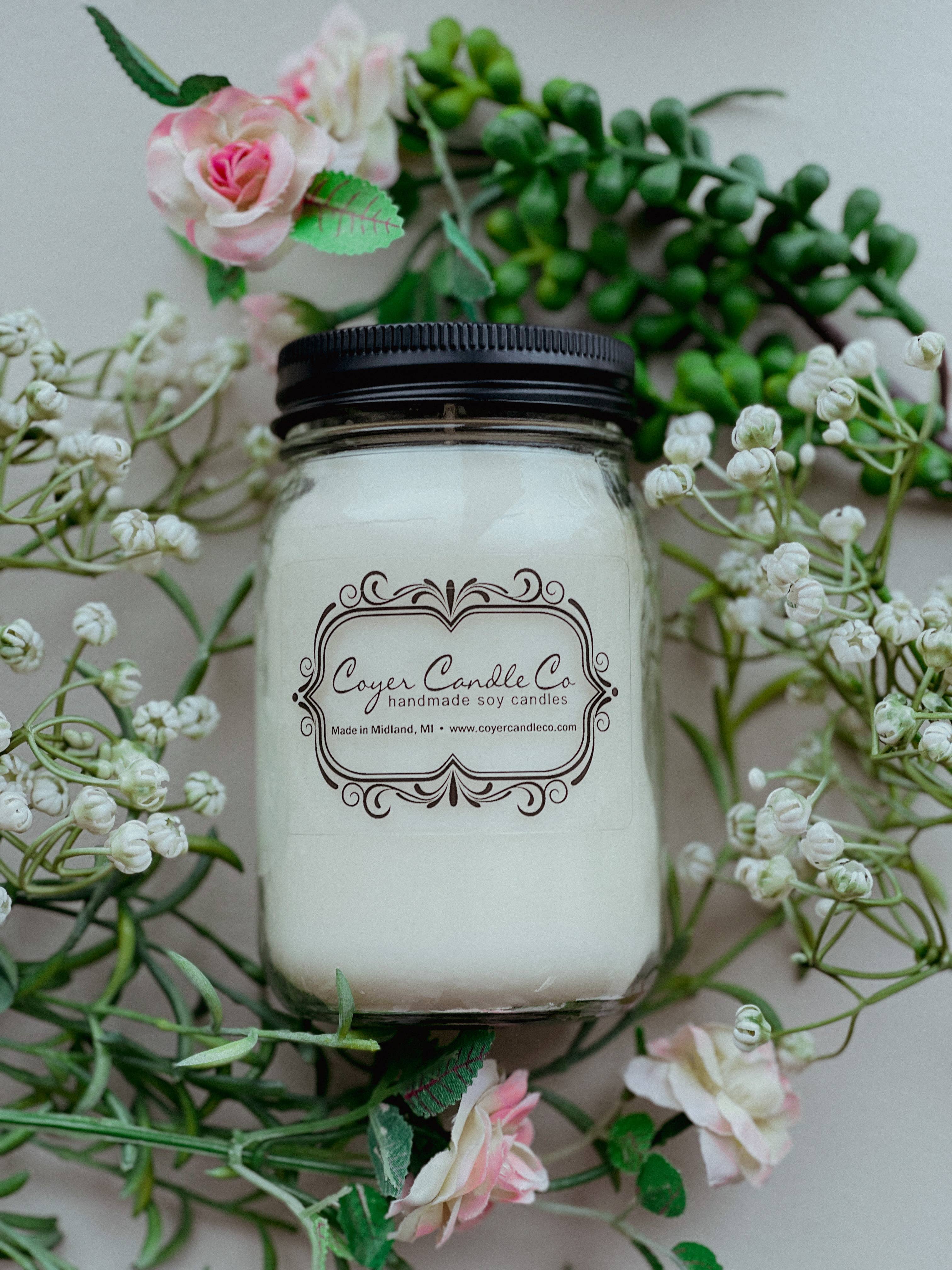 16 oz. Pint Mason Jar Candles - Summer Collection: Add barcode to warning label / Beach Day
