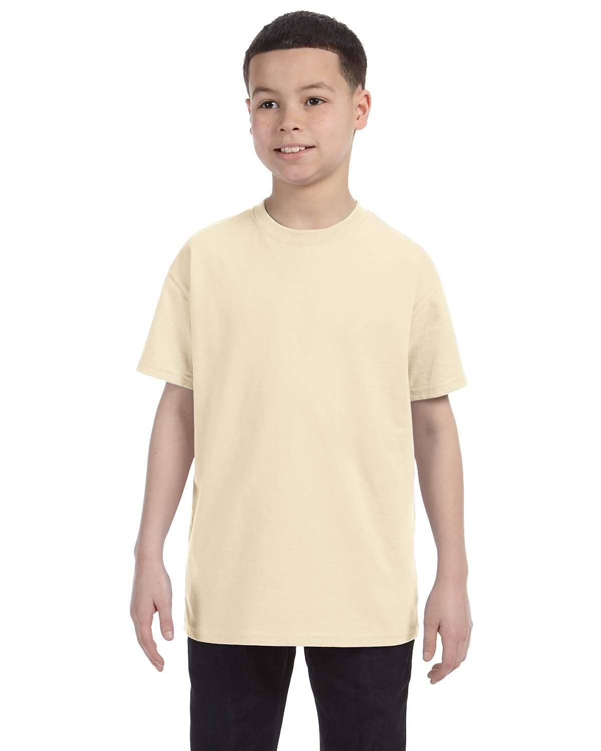 Gildan Youth Heavy Cotton Blank T-Shirt | Kids T Shirt 5000B: LIGHT PINK / S