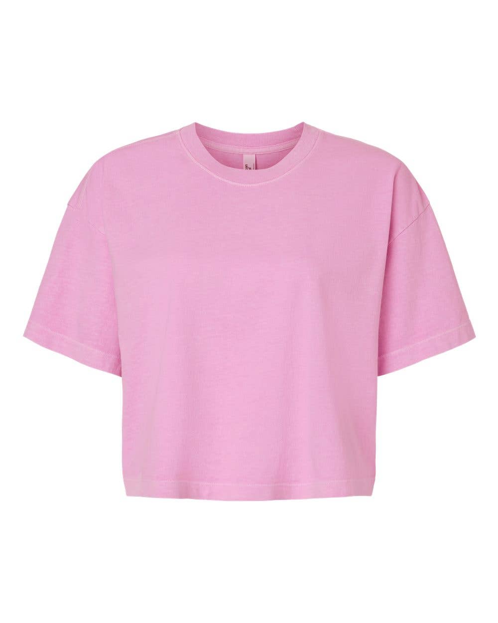 Women's Garment-Dyed Heavyweight Cropped Tee | AA 1302GD: Faded Powder Pink / M