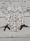 Duck Printed DADDY'S GIRL Smocked Bubble: 2T