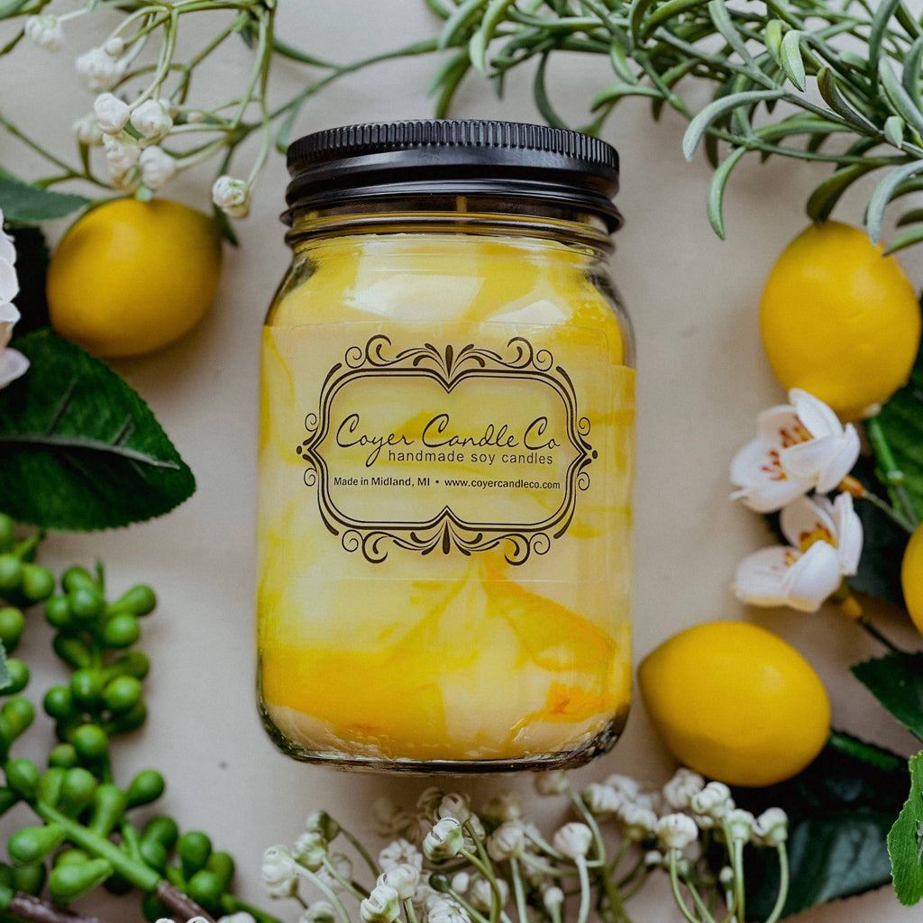 16 oz. Pint Mason Jar Candles - Summer Collection: Add barcode to warning label / Beach Day