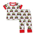 Heart tractor farm kids boy valentine's pajamas
