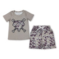 Short sleeves camo golf top shorts kids boys outfits