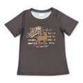 Olive deer camo short sleeves boy hunting shirt