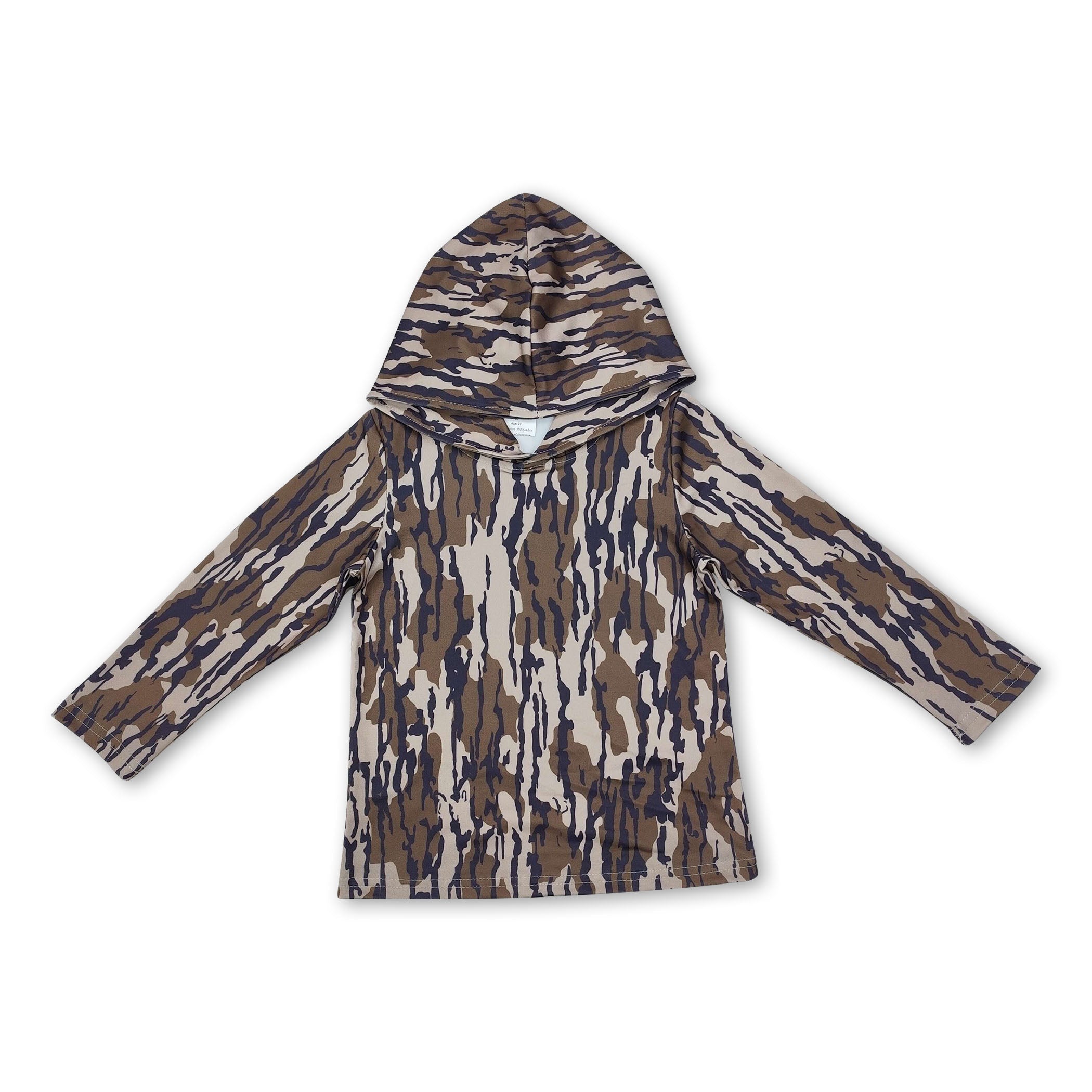 Long sleeves camo kids boys hoodie