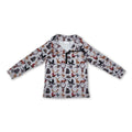 Long sleeves deer dog duck boys hunting zip pullover