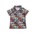 Short sleeves car cap kids boys summer polo shirt
