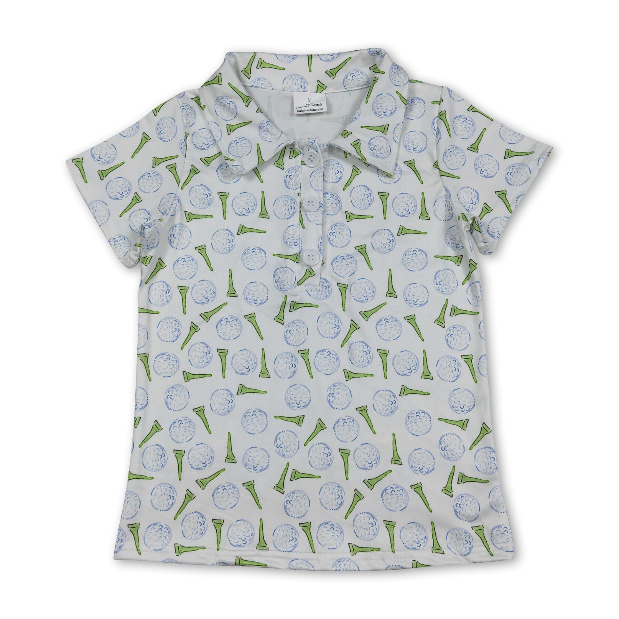 Short sleeves golf kids boys polo shirt