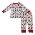 Long sleeves Christmas tree bow boots girls pajamas