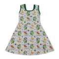 Sleeveless alligator pelican girls Mardi Gras athletic dress