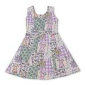 Sleeveless bunny floral kids girls Easter athletic dresses