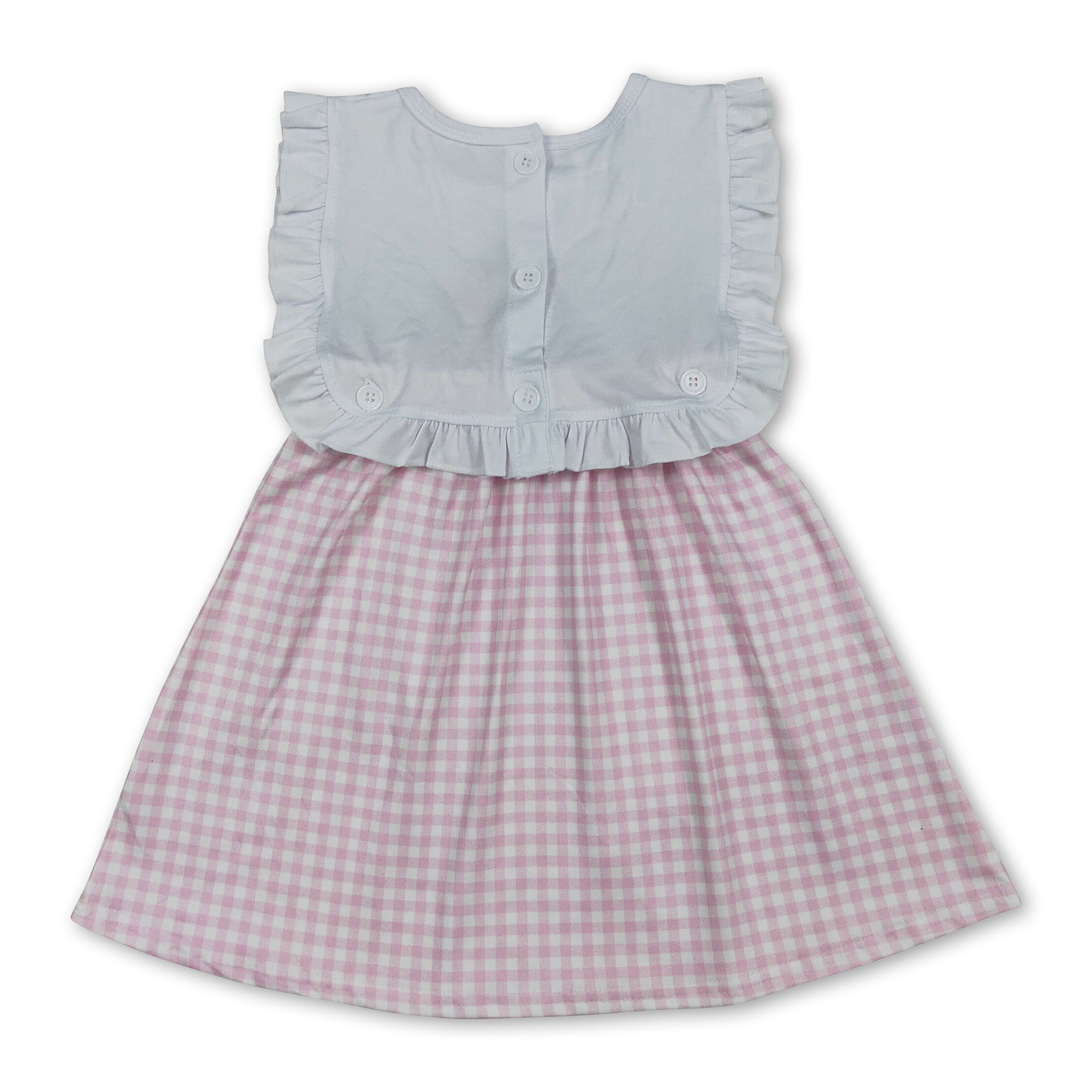 Child of god cross pink plaid girls Easter dresses