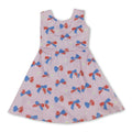 Stars stripe bows kids girls 4th of july athletic dresses