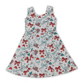 Sleeveless popsicle bow flag girls 4th of july athletic dress