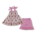 Adjustable straps crawfish tunic shorts girls outfits
