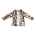 Leopard long sleeves baby girls fall winter cardigan