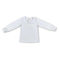 White ruffle long sleeves baby girls shirt