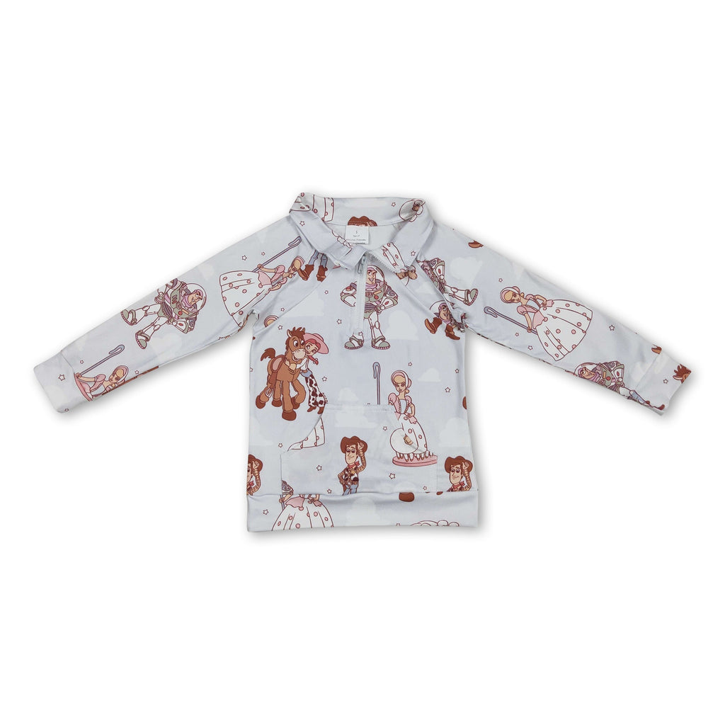 Long sleeves sheep toy baby kids pullover