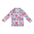Long sleeves floral kids girls zipper active pullover