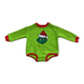 Green face long sleeves baby kids Christmas romper