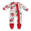 Cow pig sheep chicken baby girls zipper farm romper