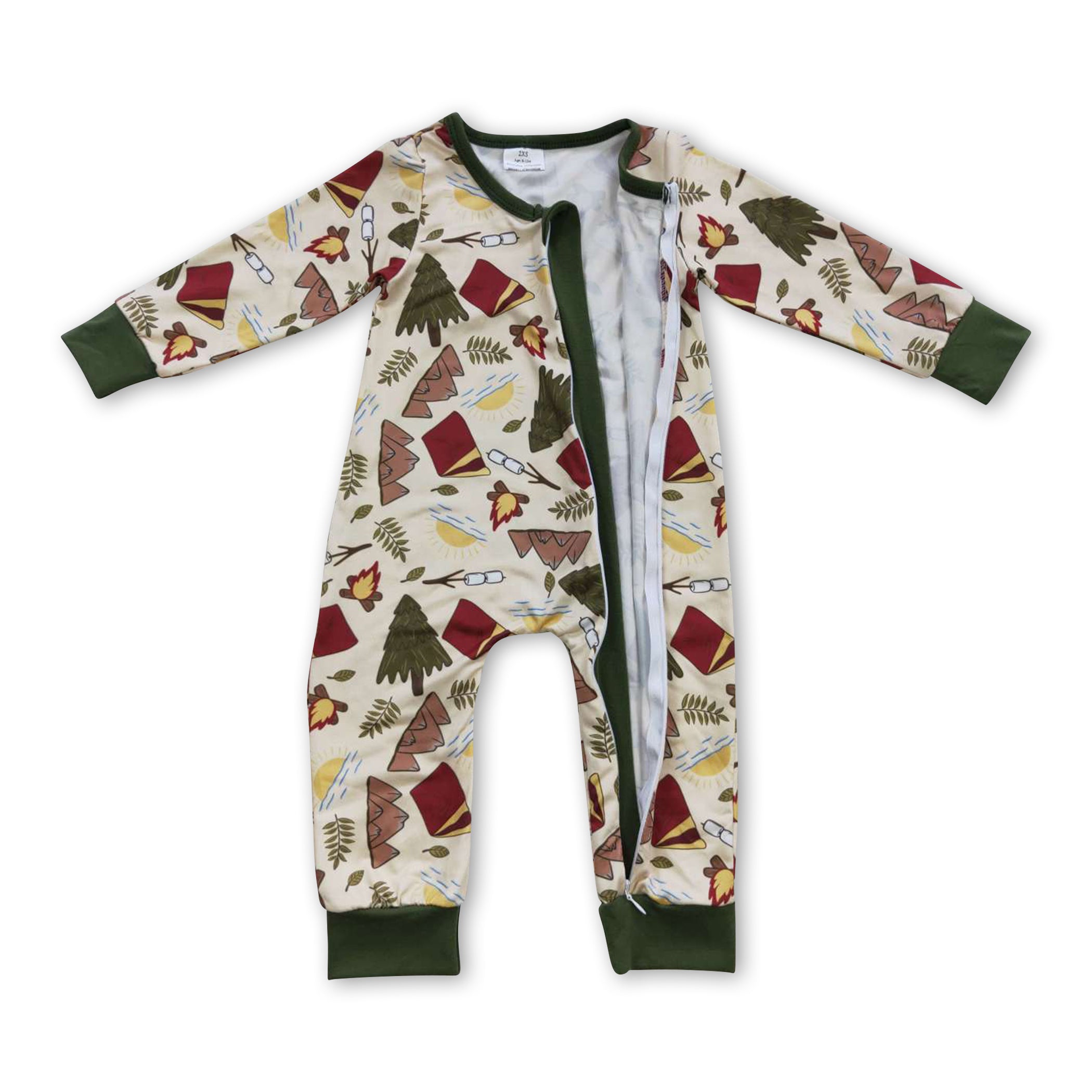 Magic long sleeves baby kids zipper romper