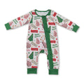 Christmas tree cake gingerbread baby girls zipper romper