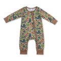 Long sleeves camo baby boys zipper romper