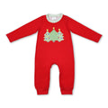 Red long sleeves Christmas tree baby boys romper
