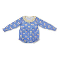 Beige ruffle bow long sleeves baby girls romper