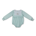 Long sleeves plaid nativity baby kids Christmas romper