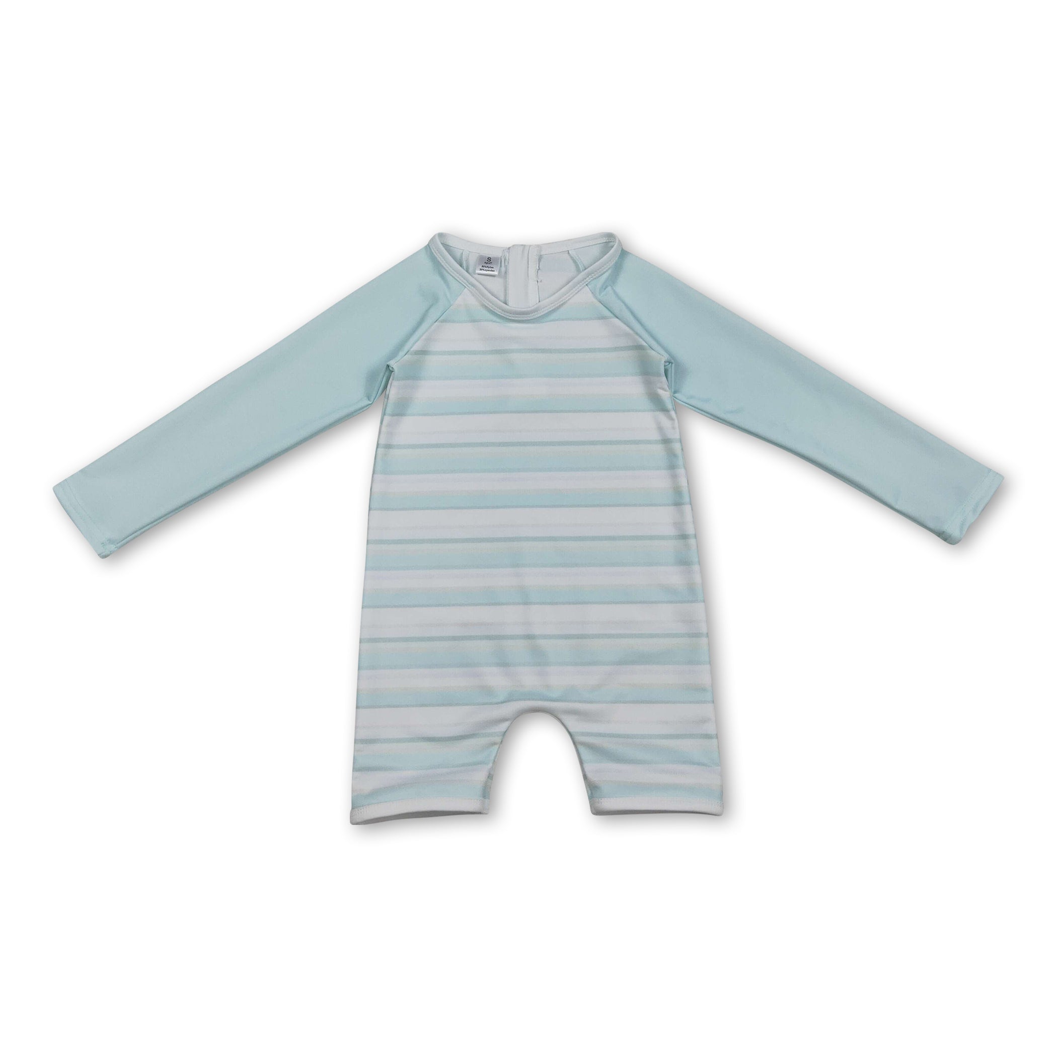 Long sleeves stripe baby boy summer swimsuit