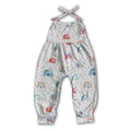 Rainbow backless baby girls jumpsuit